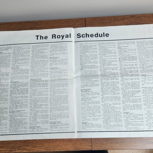 1983 Canadian Royal Visit Newspaper Insert Nova Scotia Diana and Charles - Picture 8 of 9